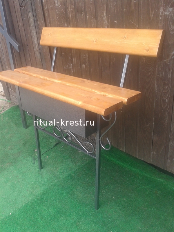 Сундук маленький "Чернёное Серебро" со спинкой